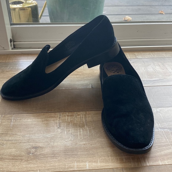 Vince Camuto Black Suede Leather Loafers-6.5 - Picture 3 of 8